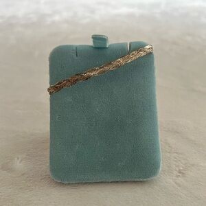 925 Sterling Silver Ladies 6mm Twisted Braided Herringbone Bracelet ITALY